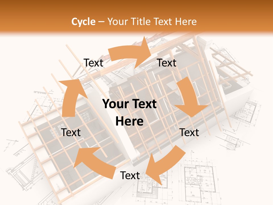 Pencil Building Framework PowerPoint Template