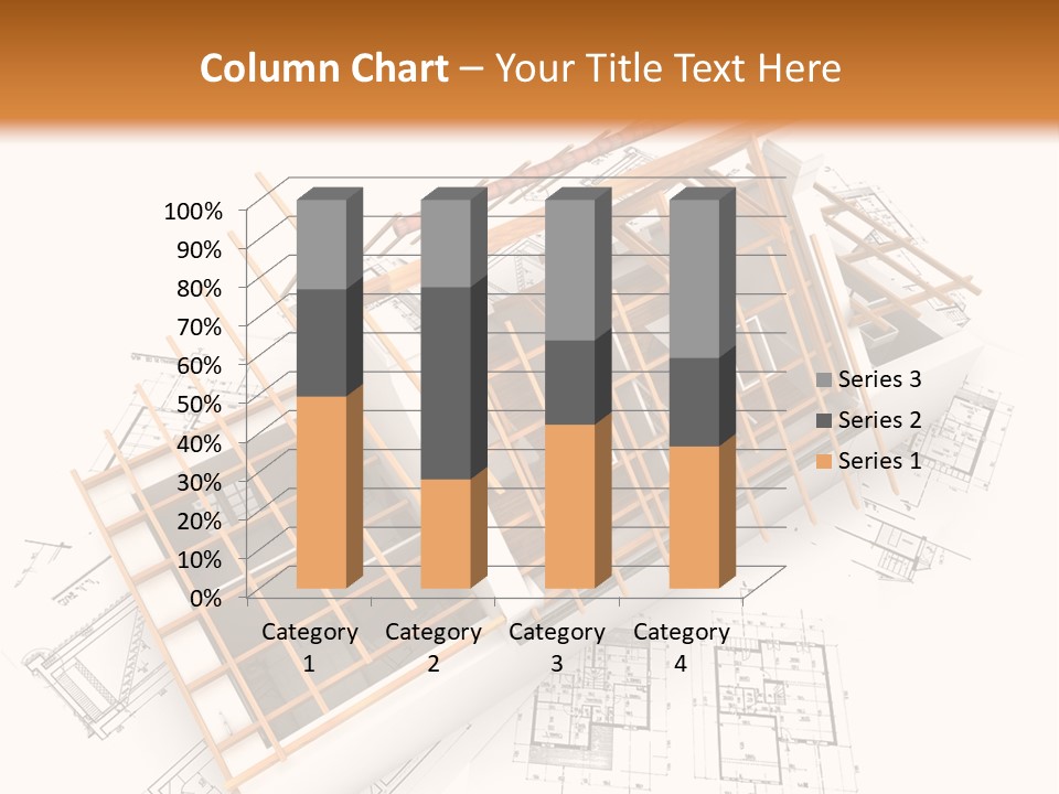 Pencil Building Framework PowerPoint Template