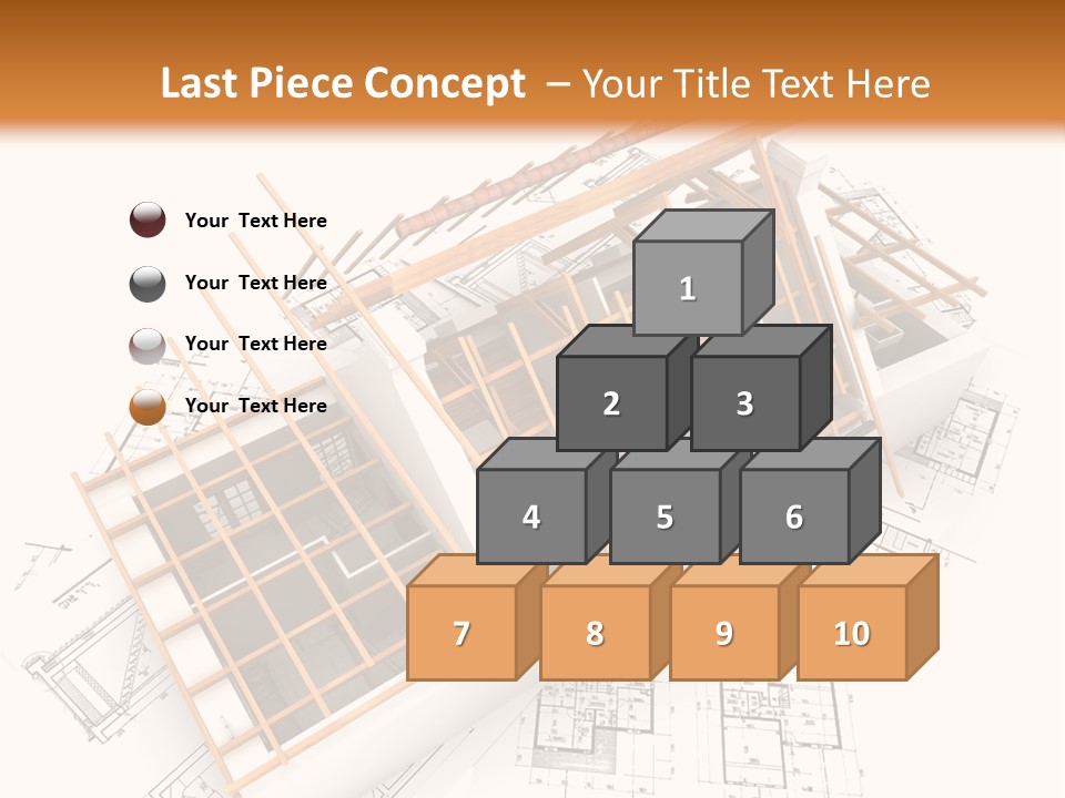 Pencil Building Framework PowerPoint Template