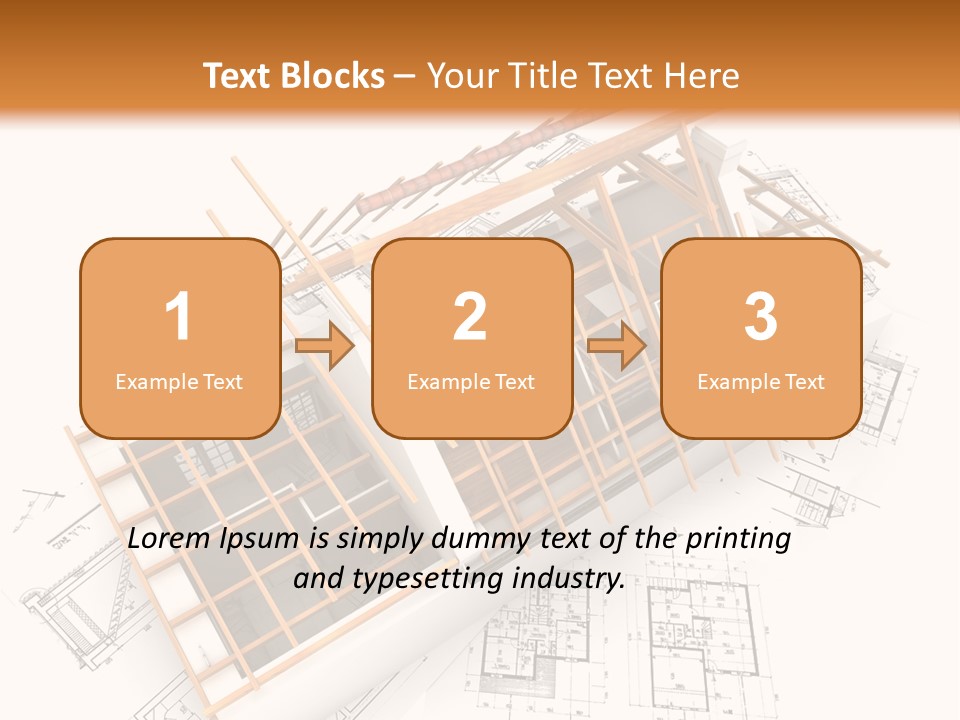 Pencil Building Framework PowerPoint Template