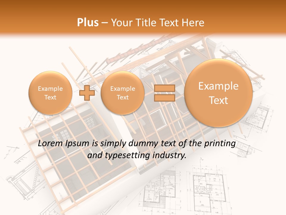 Pencil Building Framework PowerPoint Template