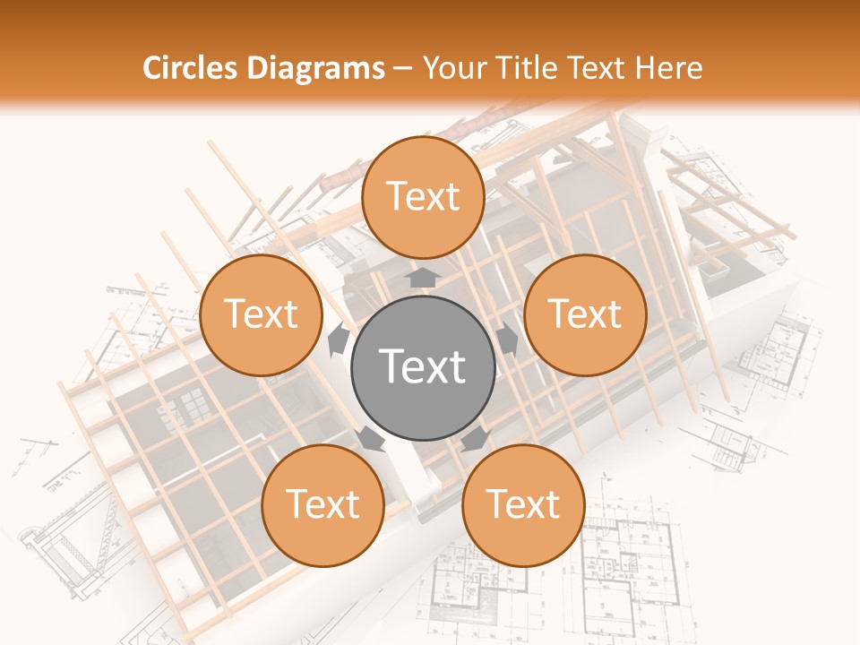 Pencil Building Framework PowerPoint Template