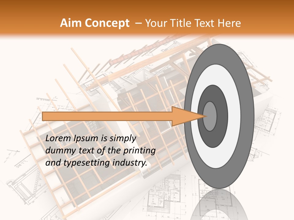 Pencil Building Framework PowerPoint Template