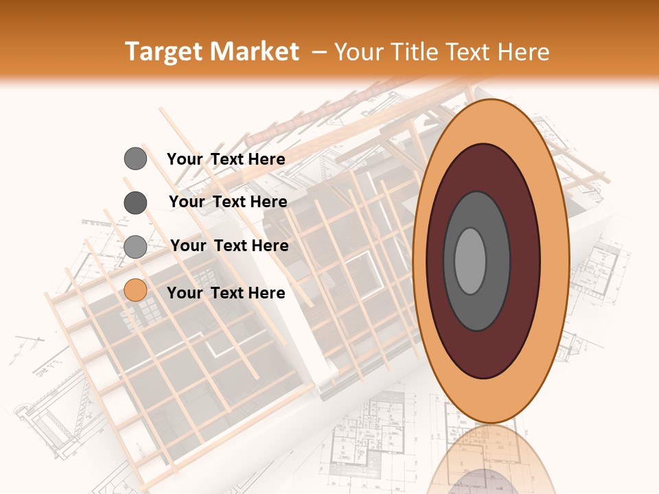 Pencil Building Framework PowerPoint Template