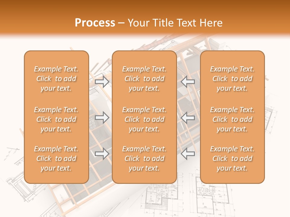 Pencil Building Framework PowerPoint Template