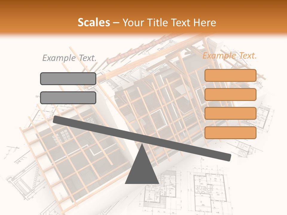 Pencil Building Framework PowerPoint Template