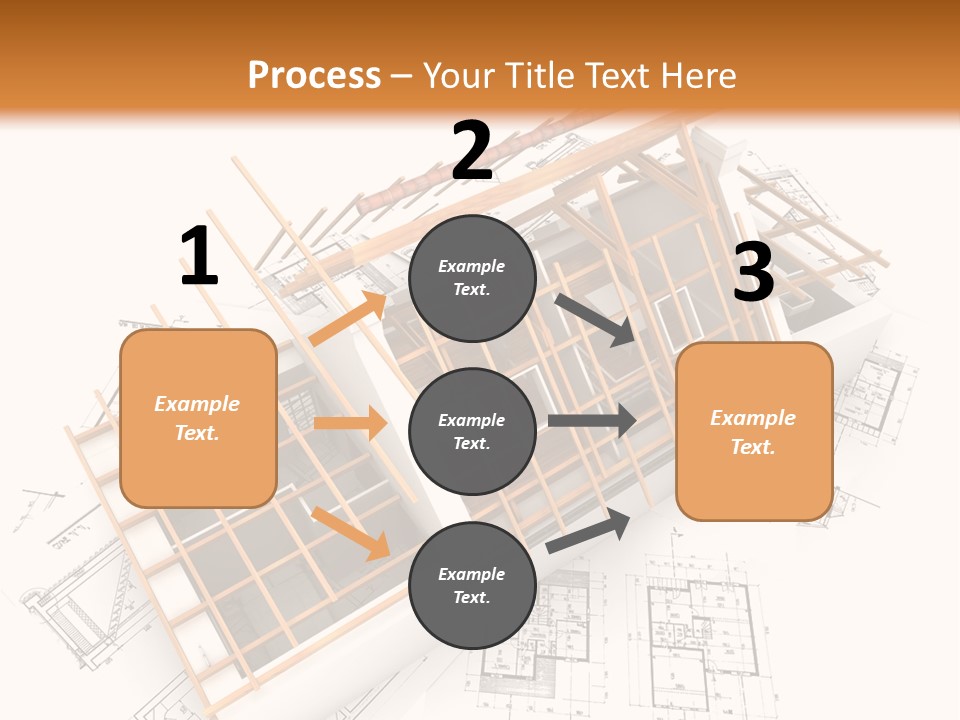 Pencil Building Framework PowerPoint Template