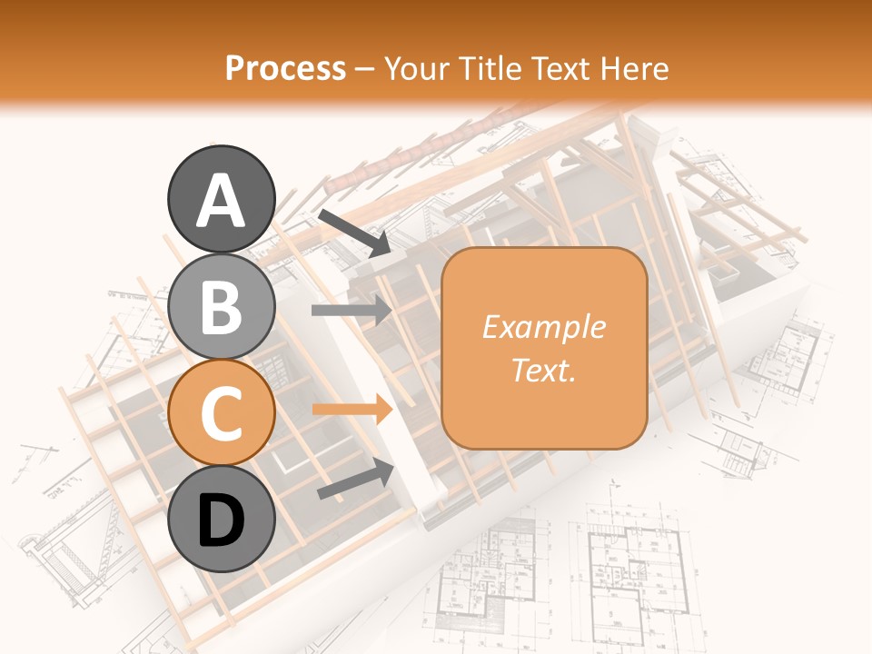Pencil Building Framework PowerPoint Template