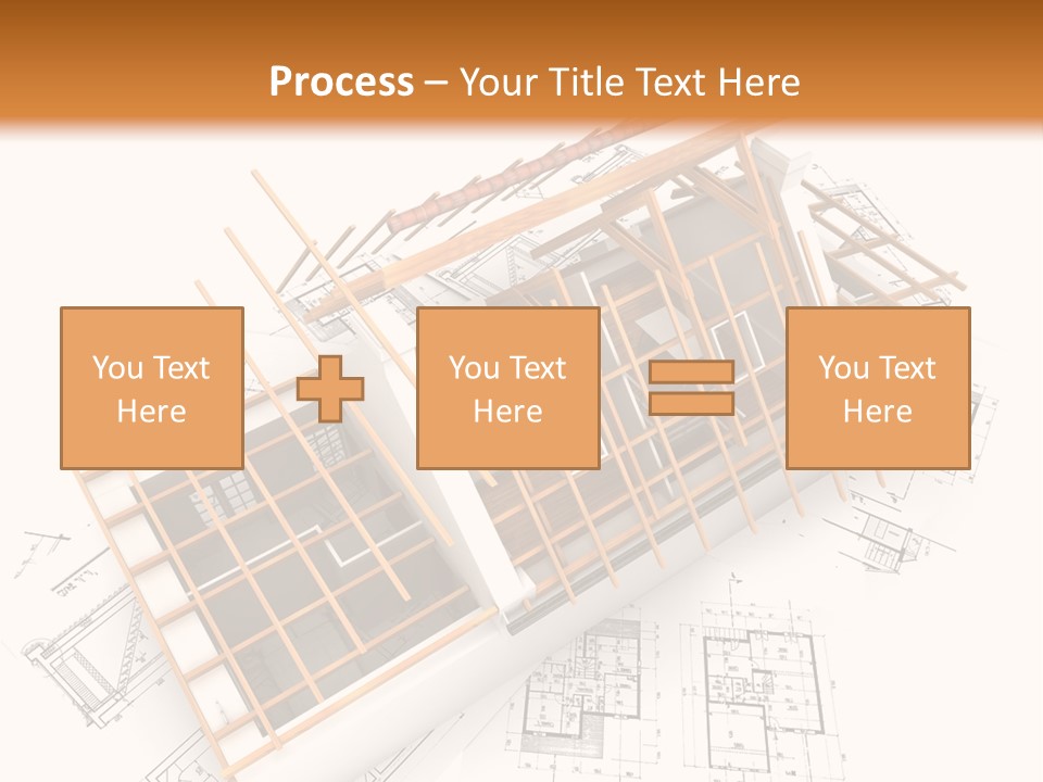 Pencil Building Framework PowerPoint Template
