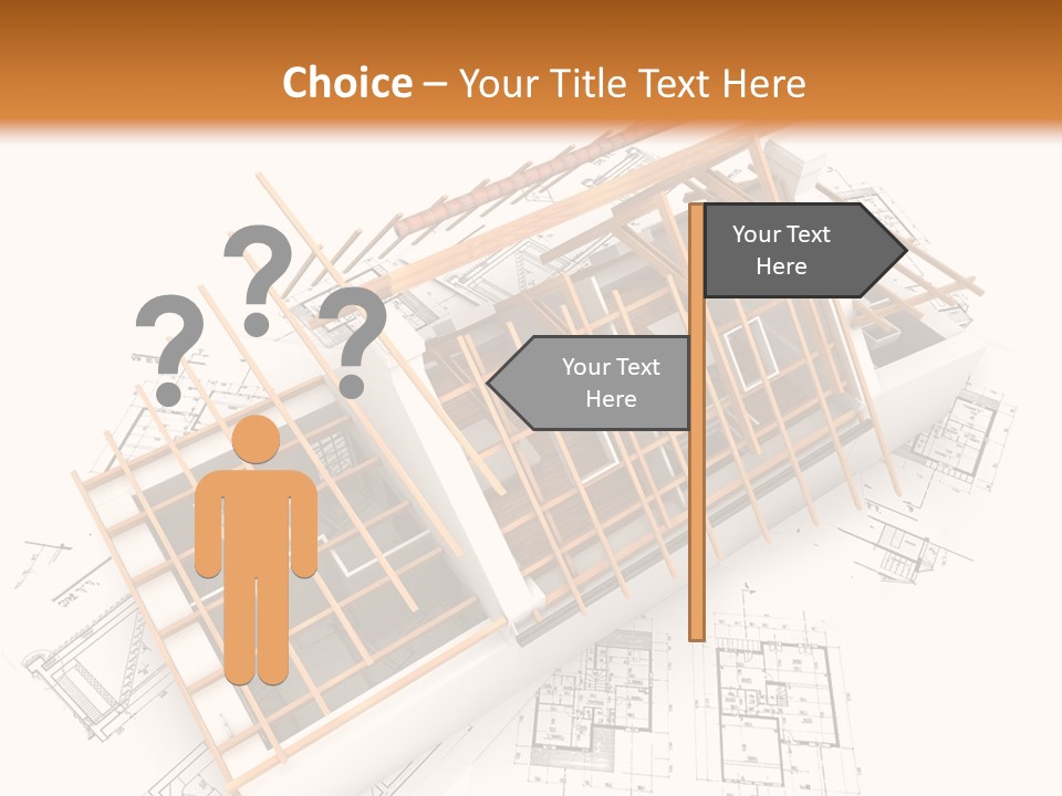 Pencil Building Framework PowerPoint Template