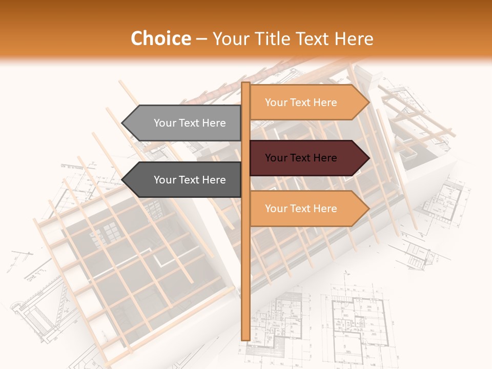 Pencil Building Framework PowerPoint Template