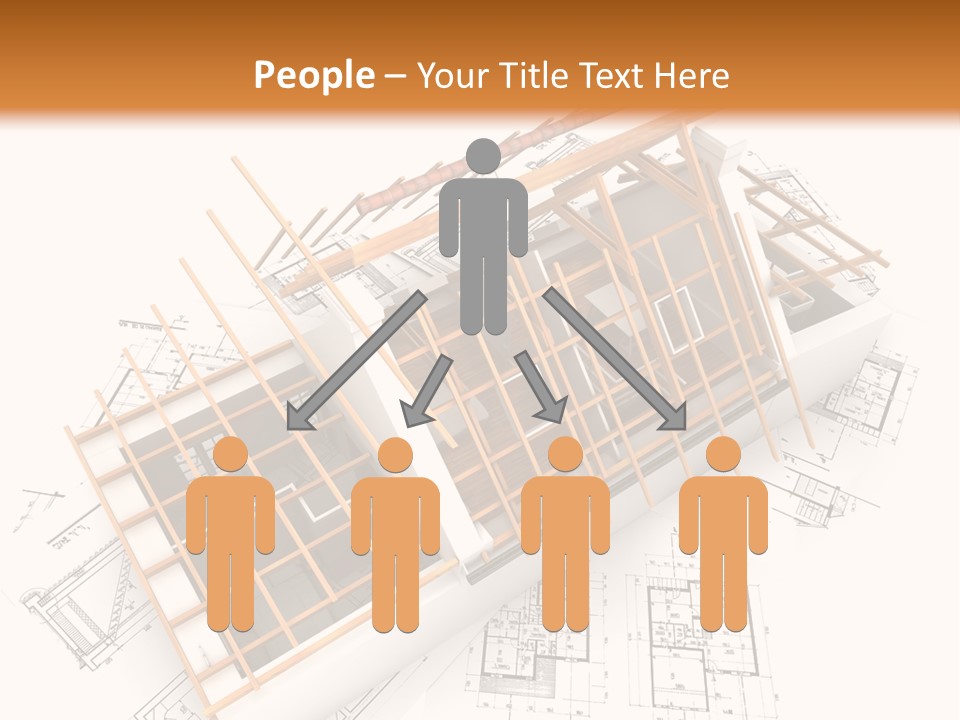 Pencil Building Framework PowerPoint Template