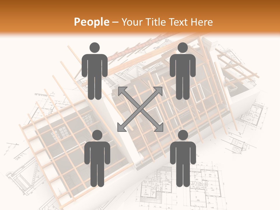 Pencil Building Framework PowerPoint Template