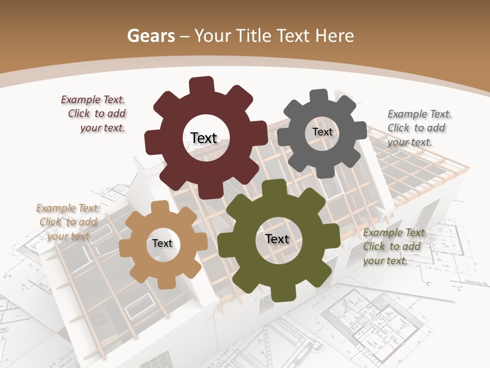 Architecture Plan Domicile PowerPoint Template