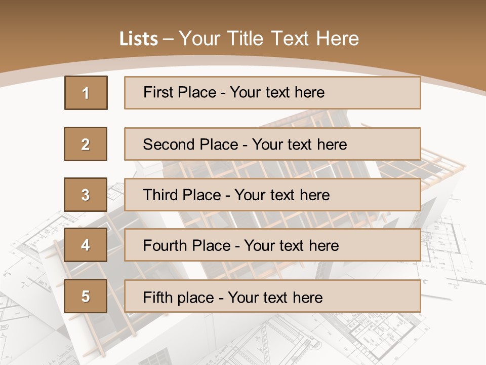 Architecture Plan Domicile PowerPoint Template
