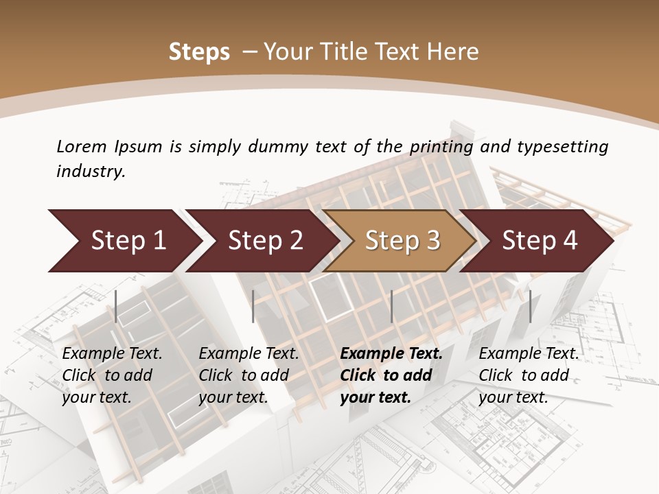 Architecture Plan Domicile PowerPoint Template