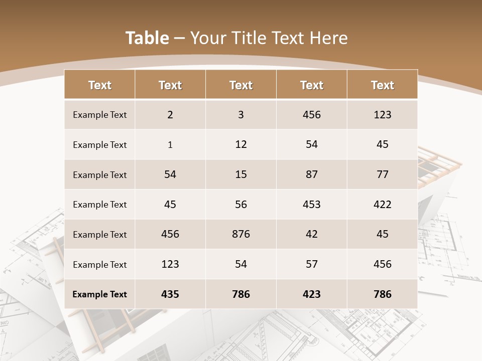 Architecture Plan Domicile PowerPoint Template