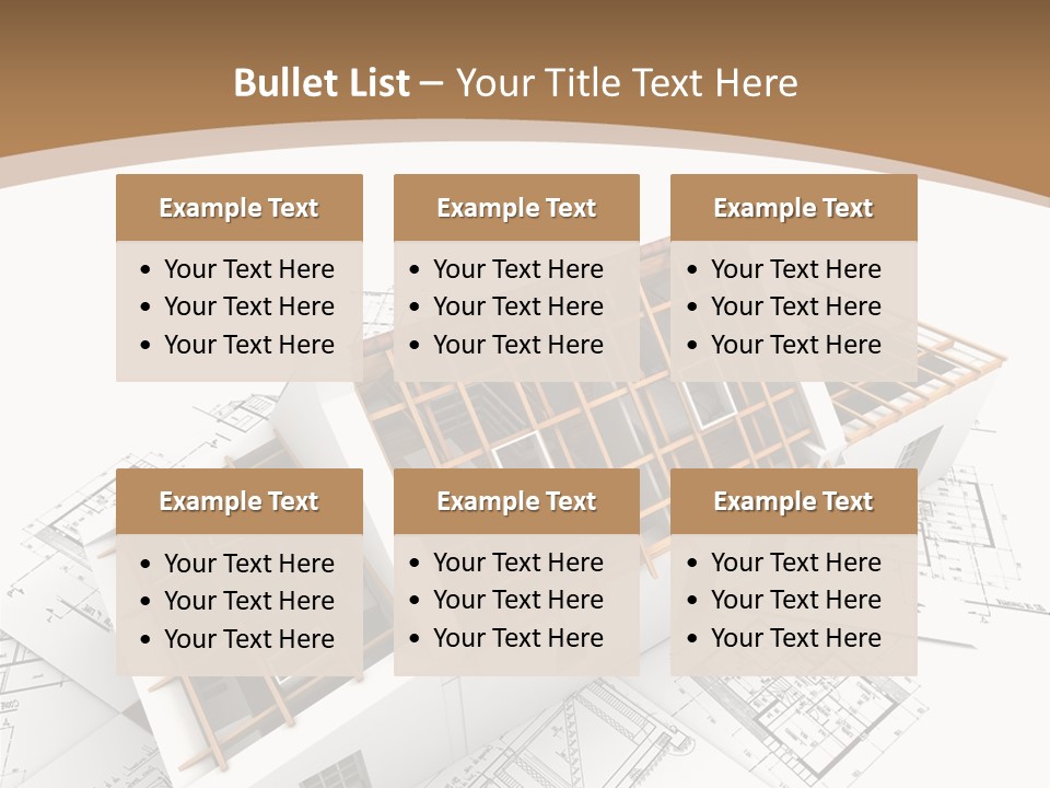 Architecture Plan Domicile PowerPoint Template