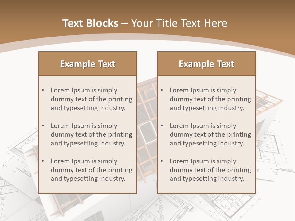 Architecture Plan Domicile PowerPoint Template