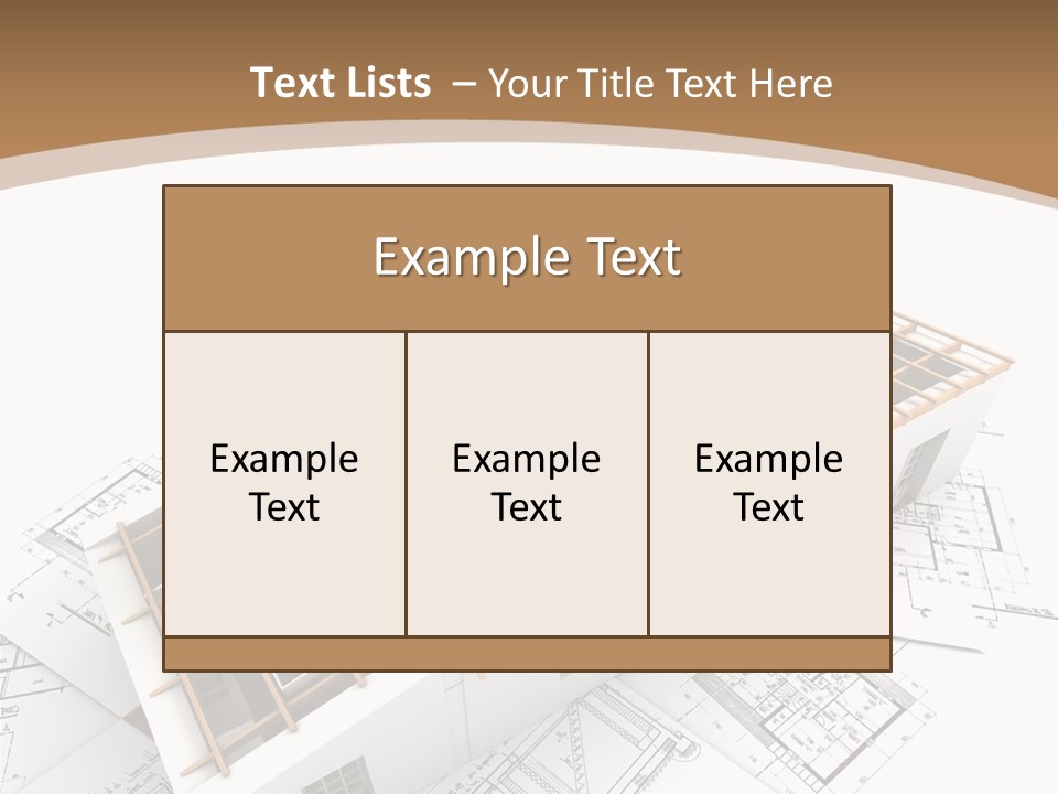 Architecture Plan Domicile PowerPoint Template