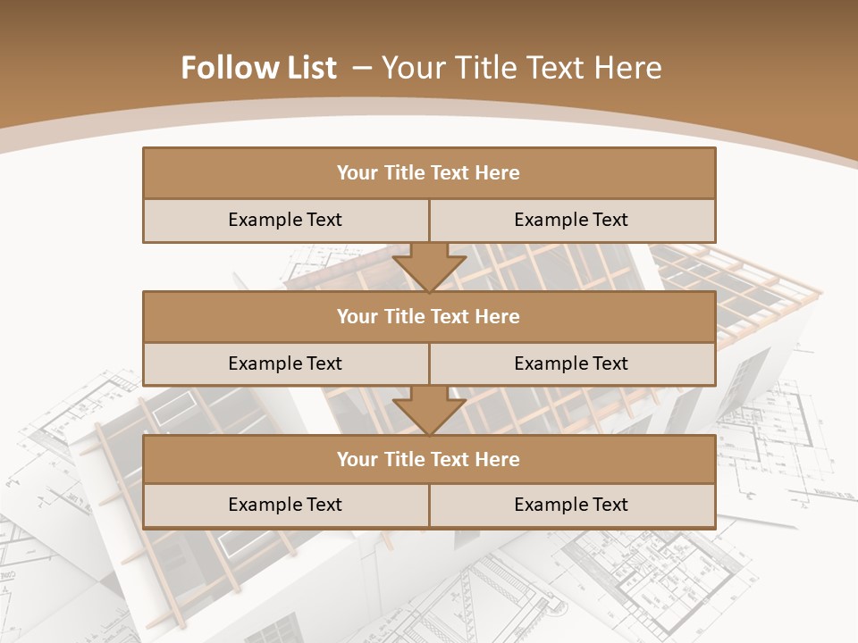 Architecture Plan Domicile PowerPoint Template