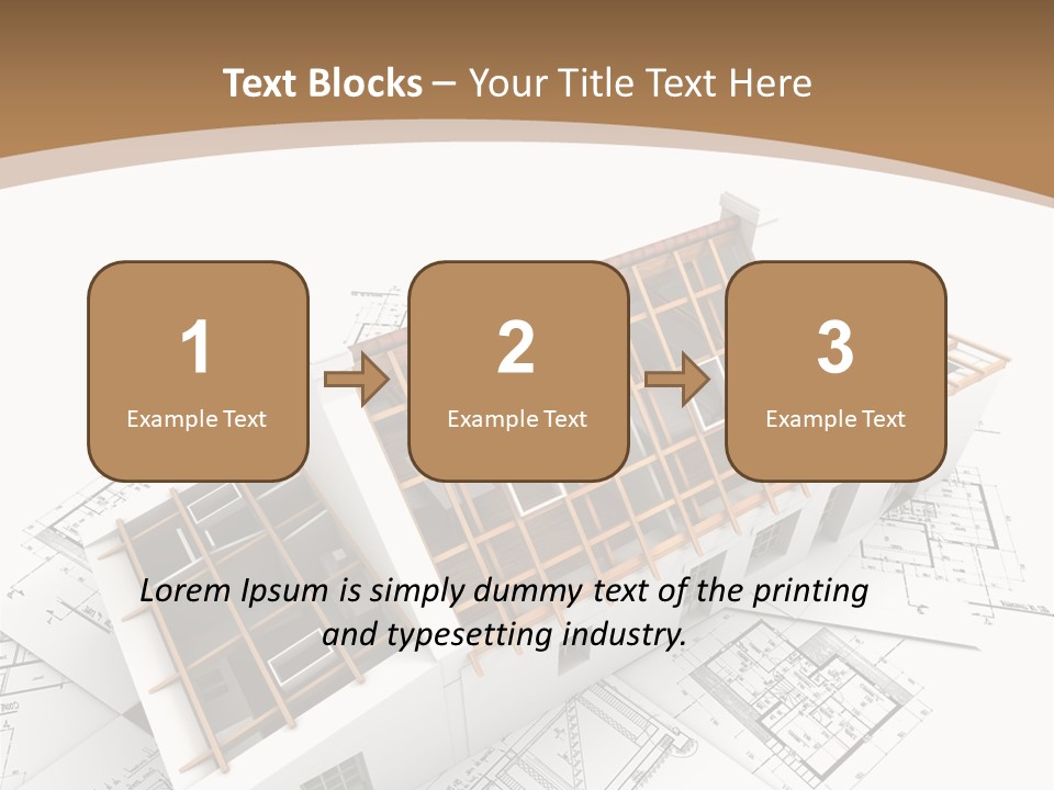 Architecture Plan Domicile PowerPoint Template