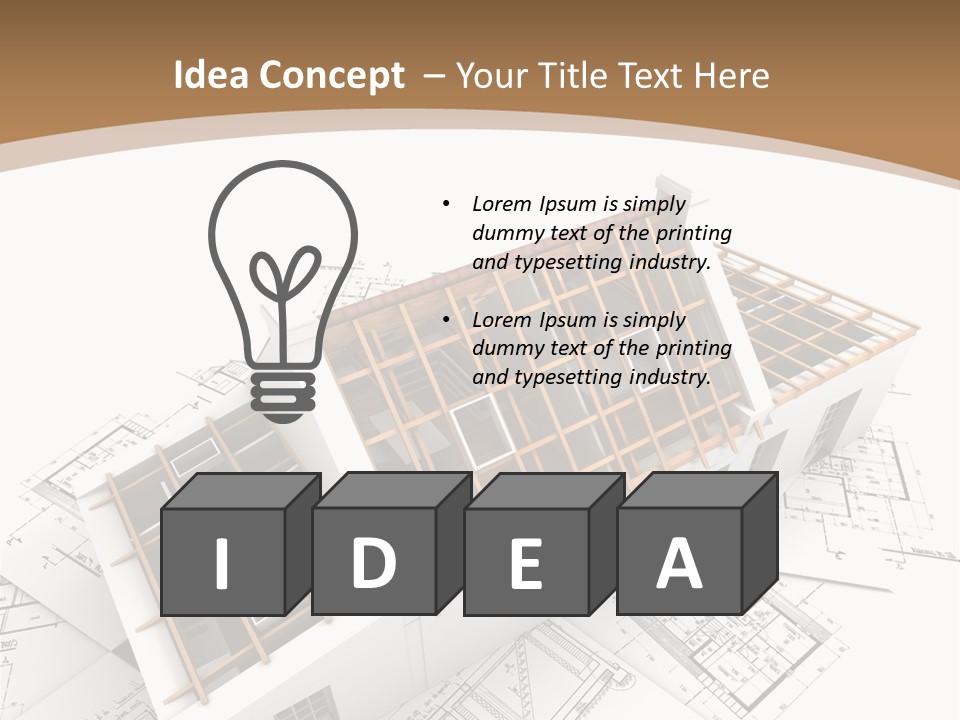 Architecture Plan Domicile PowerPoint Template