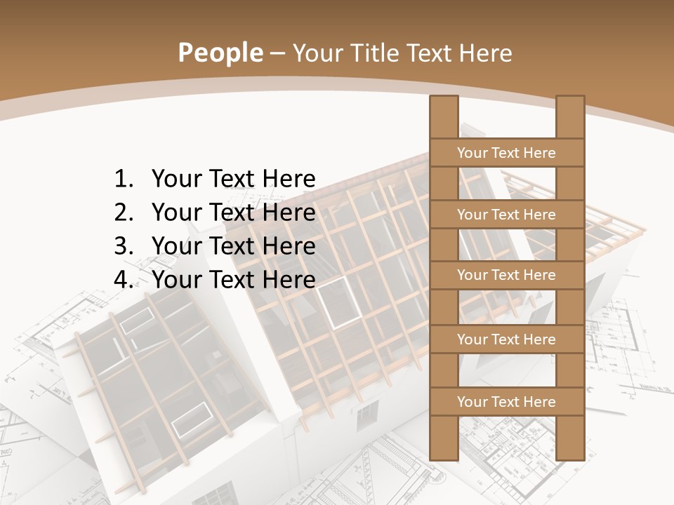 Architecture Plan Domicile PowerPoint Template