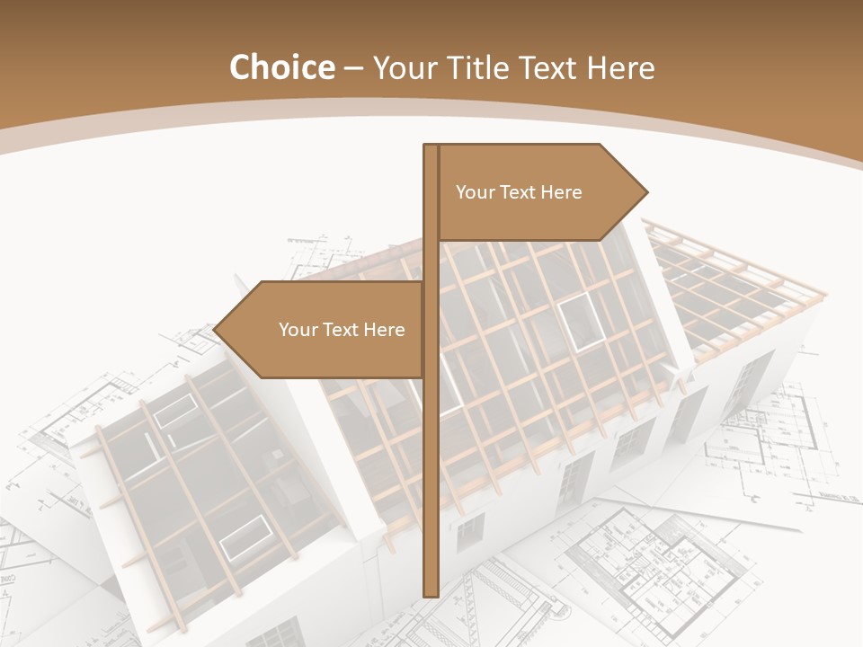 Architecture Plan Domicile PowerPoint Template