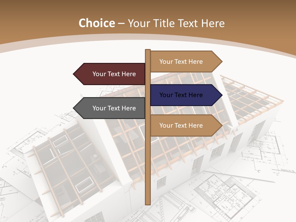 Architecture Plan Domicile PowerPoint Template