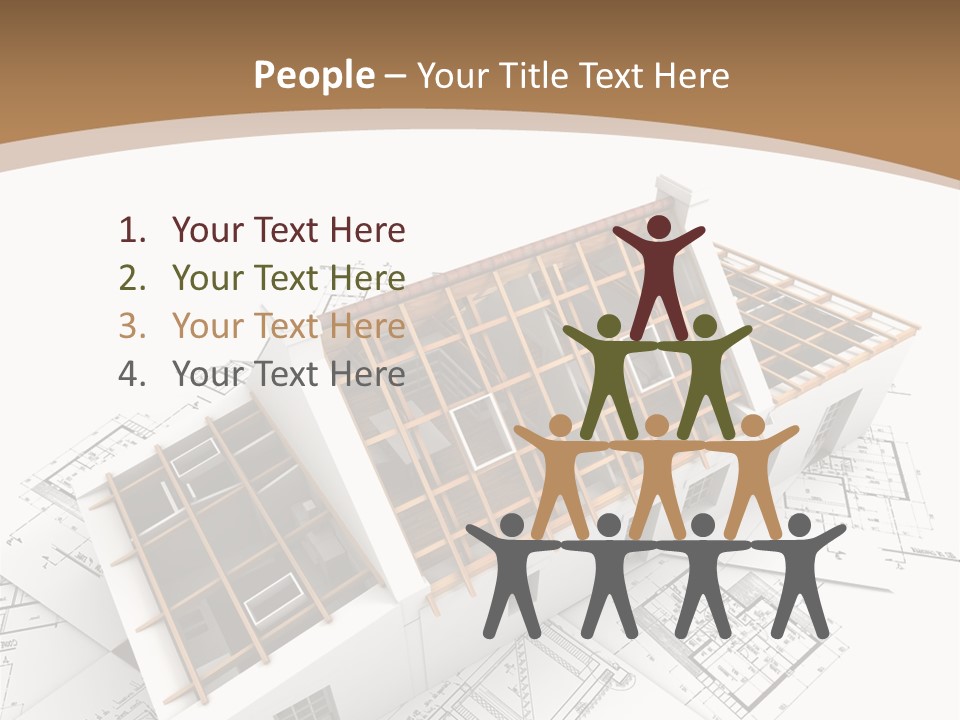 Architecture Plan Domicile PowerPoint Template