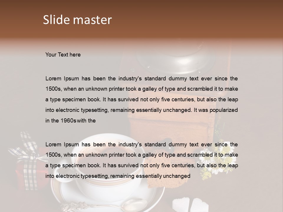 Morning Cream Grinder PowerPoint Template