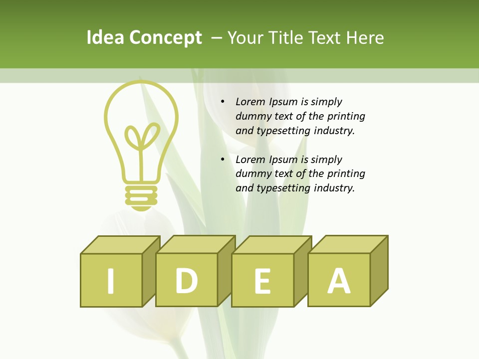 Green Bud Perspective PowerPoint Template