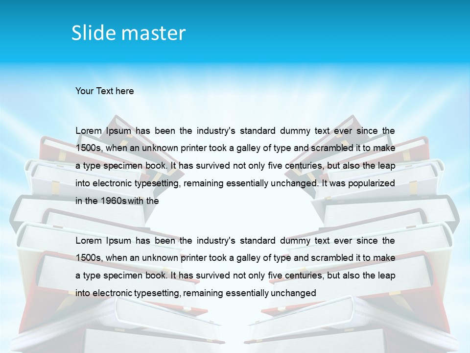 Object Textbook Literature PowerPoint Template