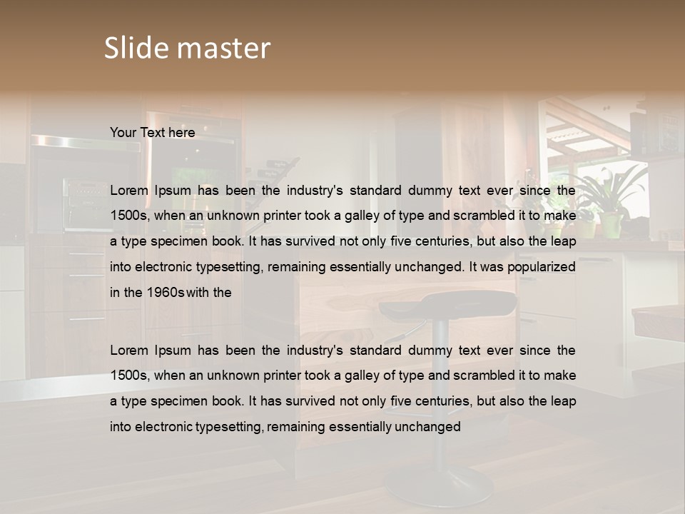 Live Cuisine Chair PowerPoint Template