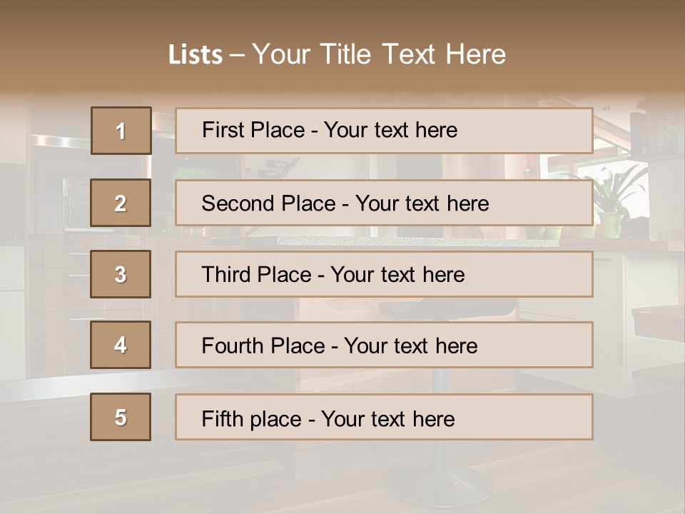 Live Cuisine Chair PowerPoint Template