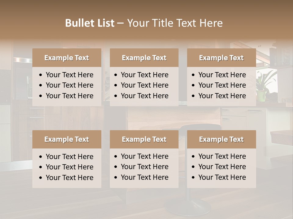 Live Cuisine Chair PowerPoint Template