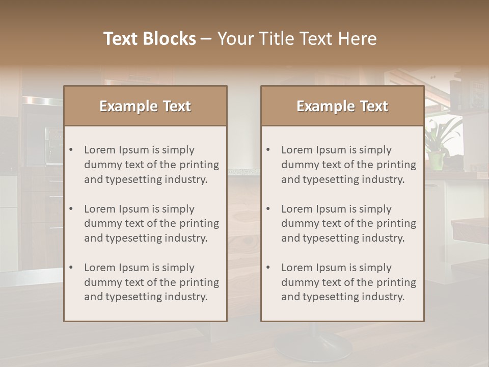 Live Cuisine Chair PowerPoint Template