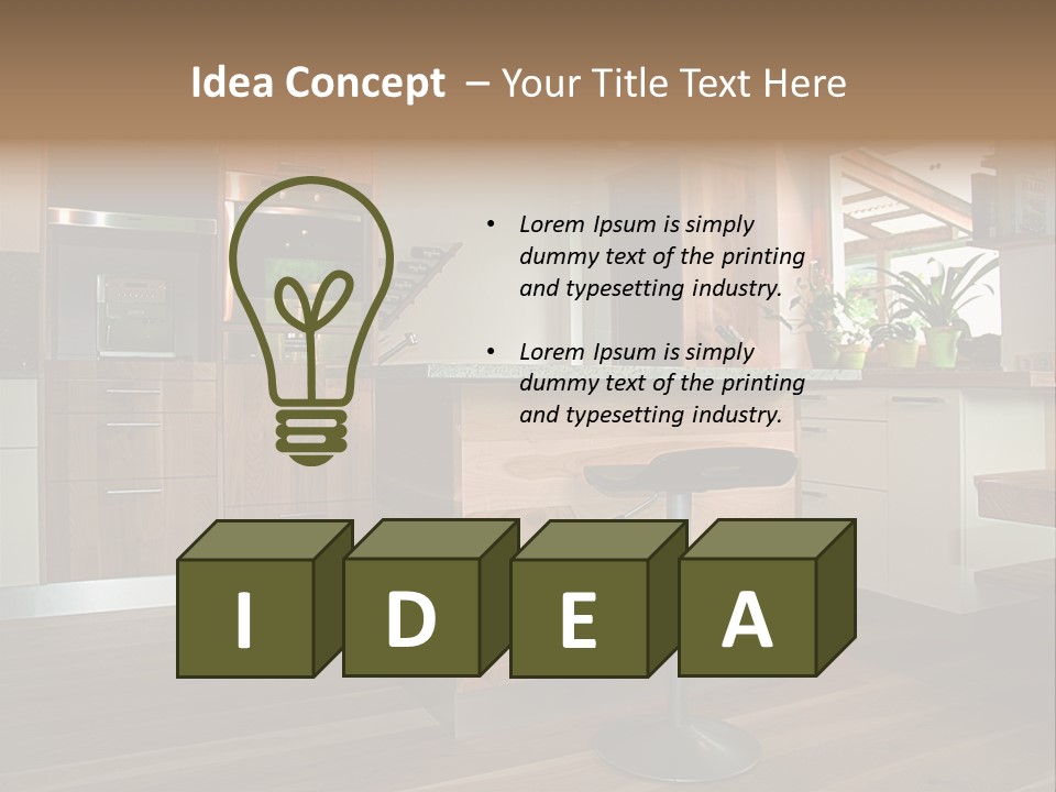 Live Cuisine Chair PowerPoint Template