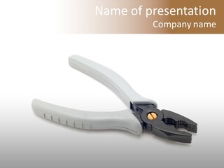 Plier White Hardware PowerPoint Template