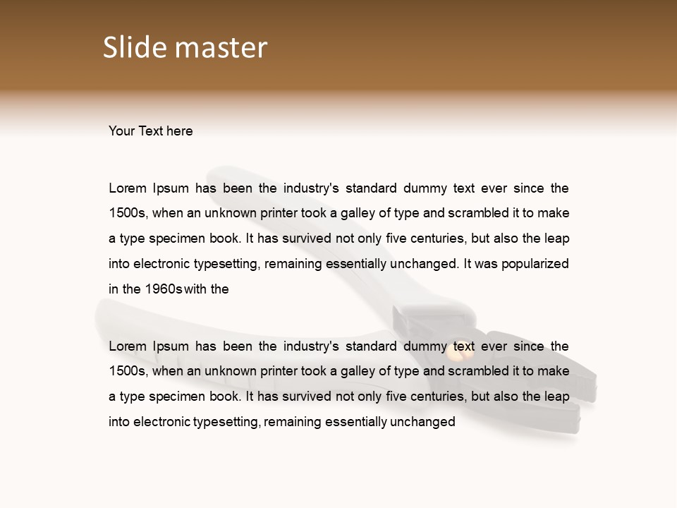 Plier White Hardware PowerPoint Template