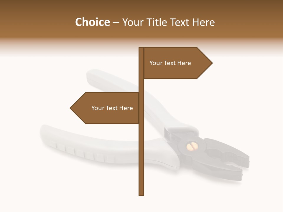 Plier White Hardware PowerPoint Template