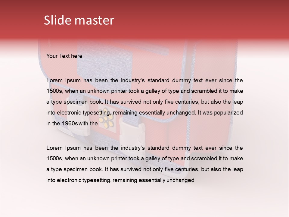 Preschool Girl Red PowerPoint Template