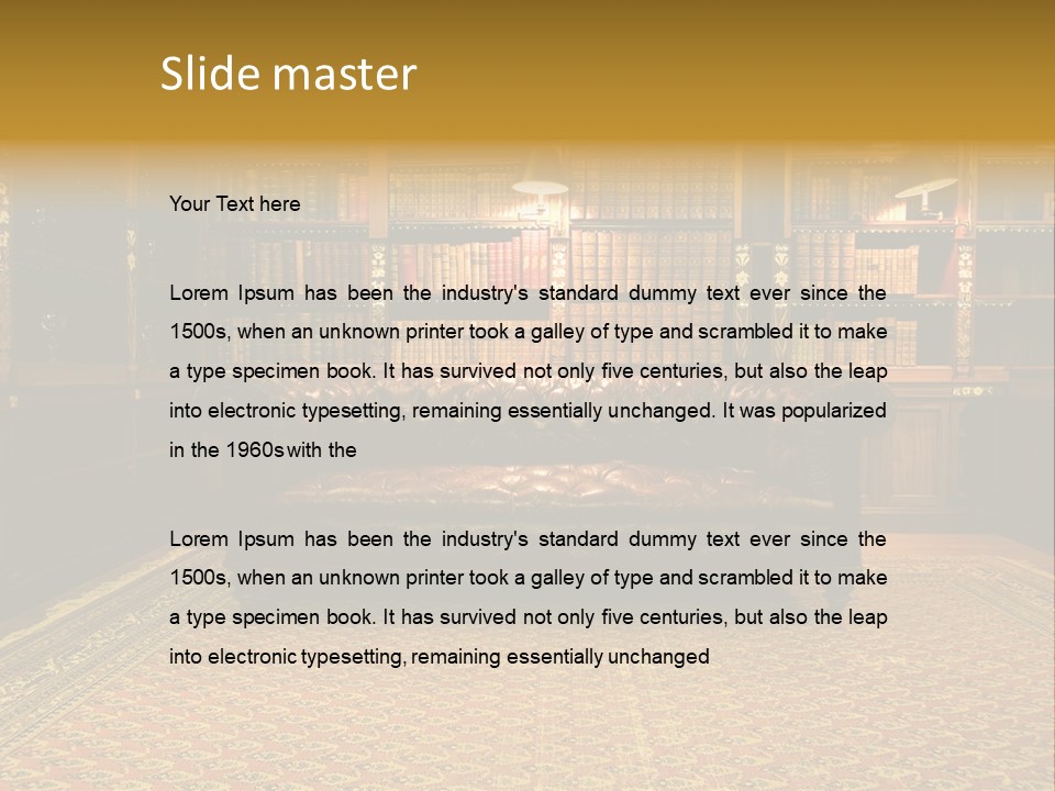 Room Vintage Cabinet PowerPoint Template