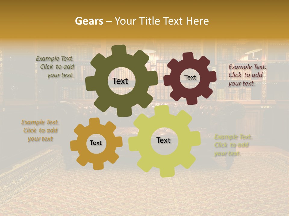 Room Vintage Cabinet PowerPoint Template