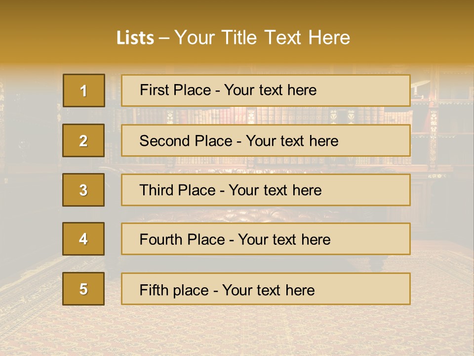 Room Vintage Cabinet PowerPoint Template