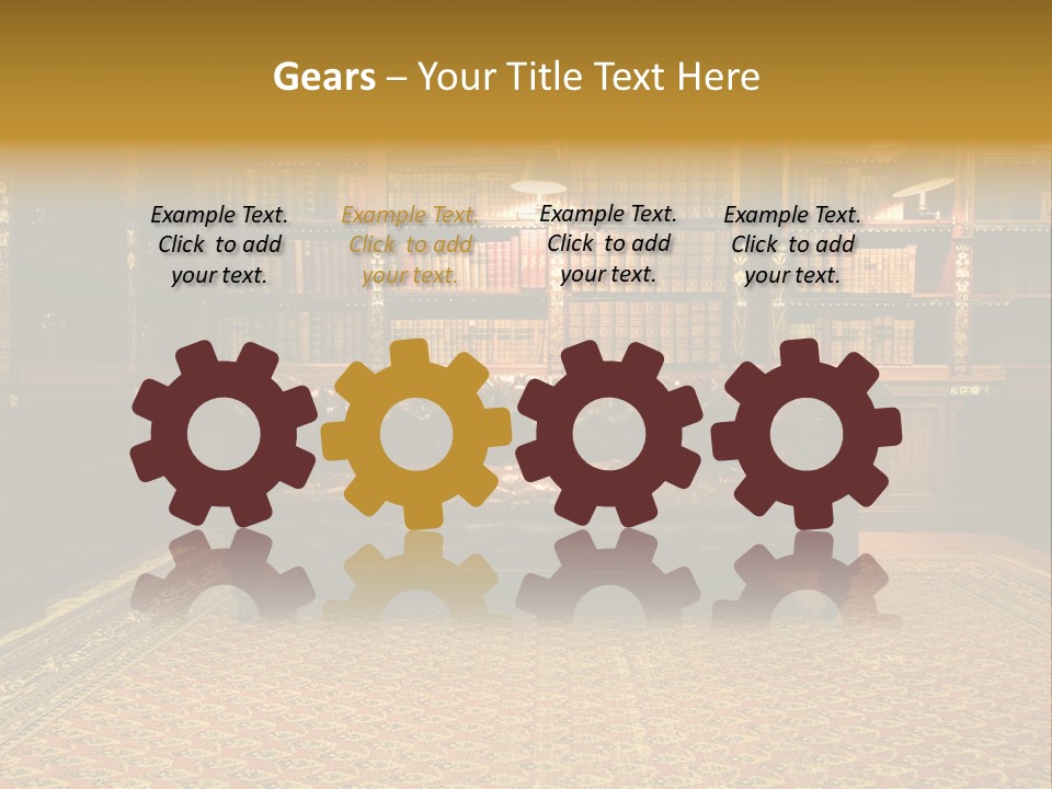 Room Vintage Cabinet PowerPoint Template