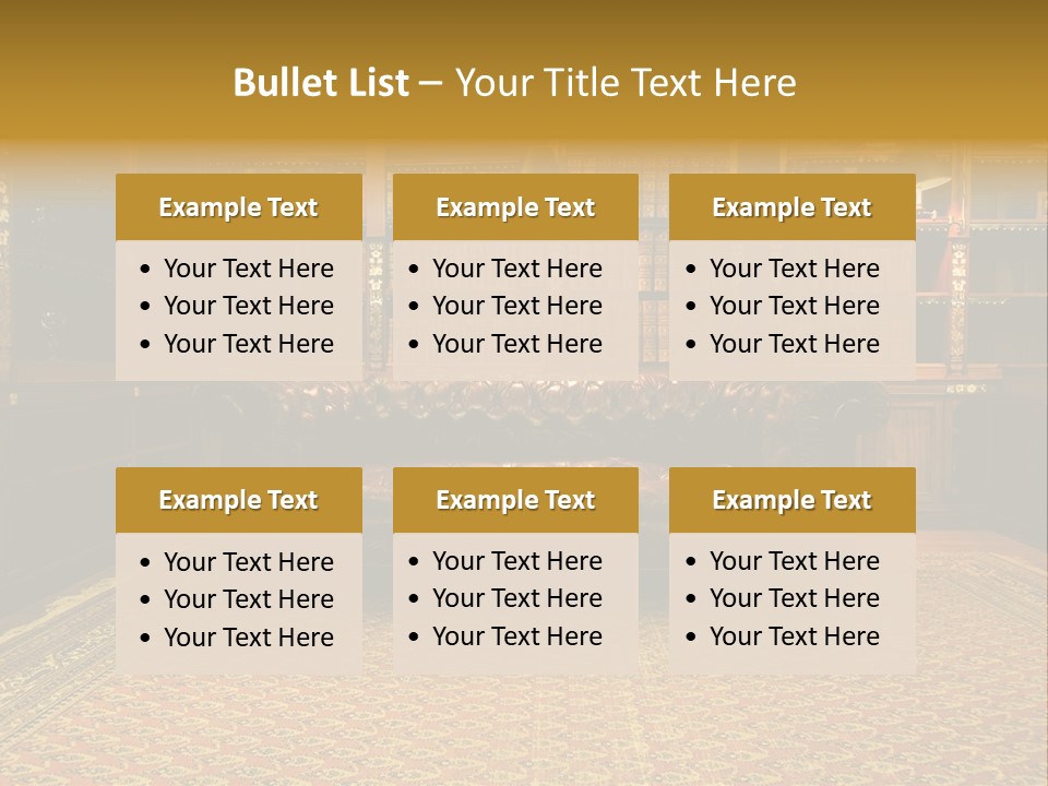 Room Vintage Cabinet PowerPoint Template