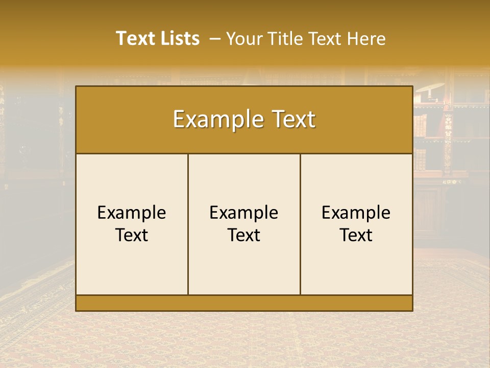Room Vintage Cabinet PowerPoint Template