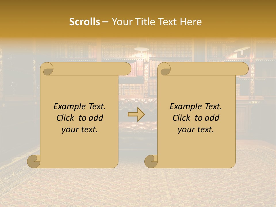 Room Vintage Cabinet PowerPoint Template